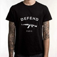 T-shirt Homme AK47 Hip-hop manches courtes Men Fashion Swag Noir